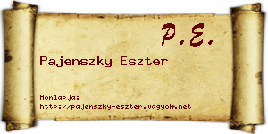 Pajenszky Eszter névjegykártya