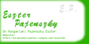 eszter pajenszky business card